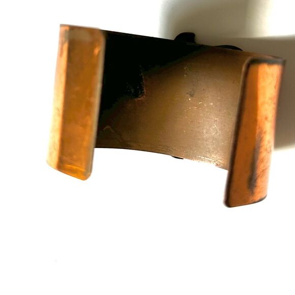 Copper leaf wide cuff bracelet - Picture 9 of 9